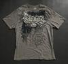 New European and American Men's Summer Skull Letter Print Comfortable and Breathable Round Neck T-shirt Outdoor Street Top