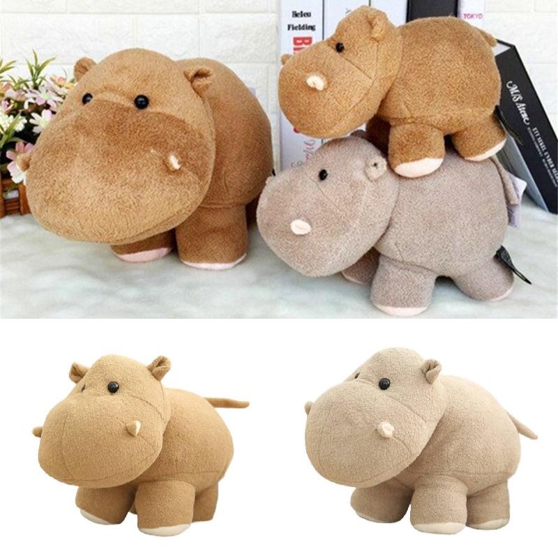 Realistic Hippo And Elephant Plush Toys For Kids' Birthday Gifts