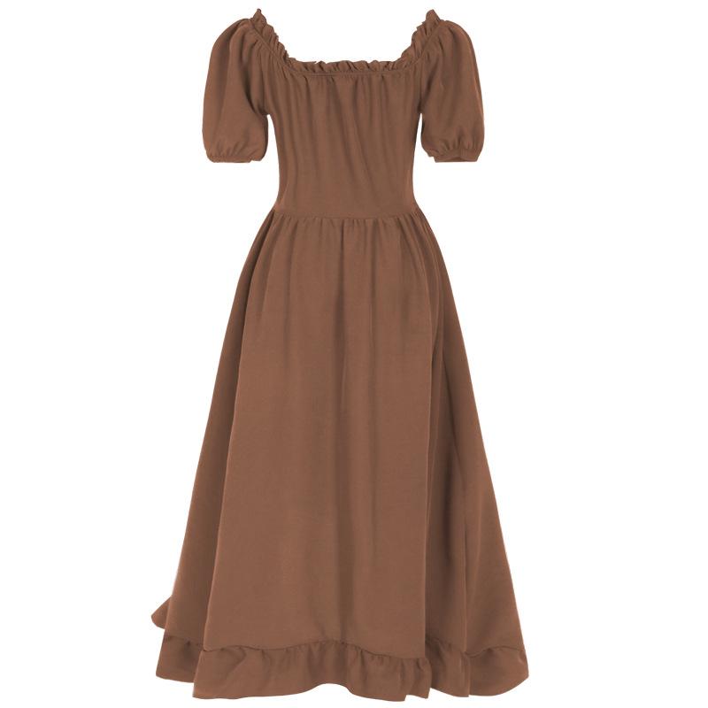Abito Formale da Donna Medievale Rinascimentale Retro Irregolare per Palcoscenico