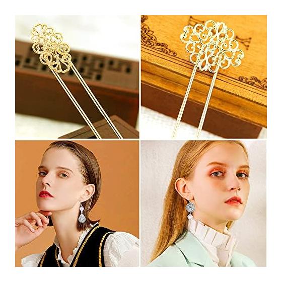Samcos Approx. 100pcs Hollow Out Charms Silver Square Triangle Flower Moon Teardrop DIY Handmade Jewelry Findings for Earrings Hairpins Bezels