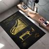 Piano Frame Patent Blueprint Drawing Carpet Yoga Living Room Room Decor Children's Crawling Mat Doormat Area Rug Games Mat