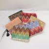 New Autumn and Winter Imitation Cashmere Colorful Wavy Plaid Scarf for Women Korean Version Sweet Warm Windproof Thick Scarf