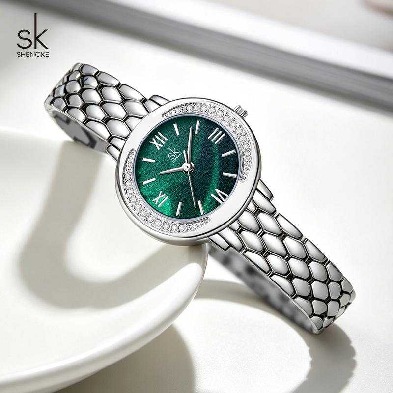 Shengke New Design Women's Quartz Watches Top Brand Ladies Wristwatches Original Female Best Elegant Gifts Clock