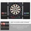 Electronic Dartboard Set, 27 Games Modes and 202 Variations, LED & 12 Soft Tip Darts and Cabinet to Storage