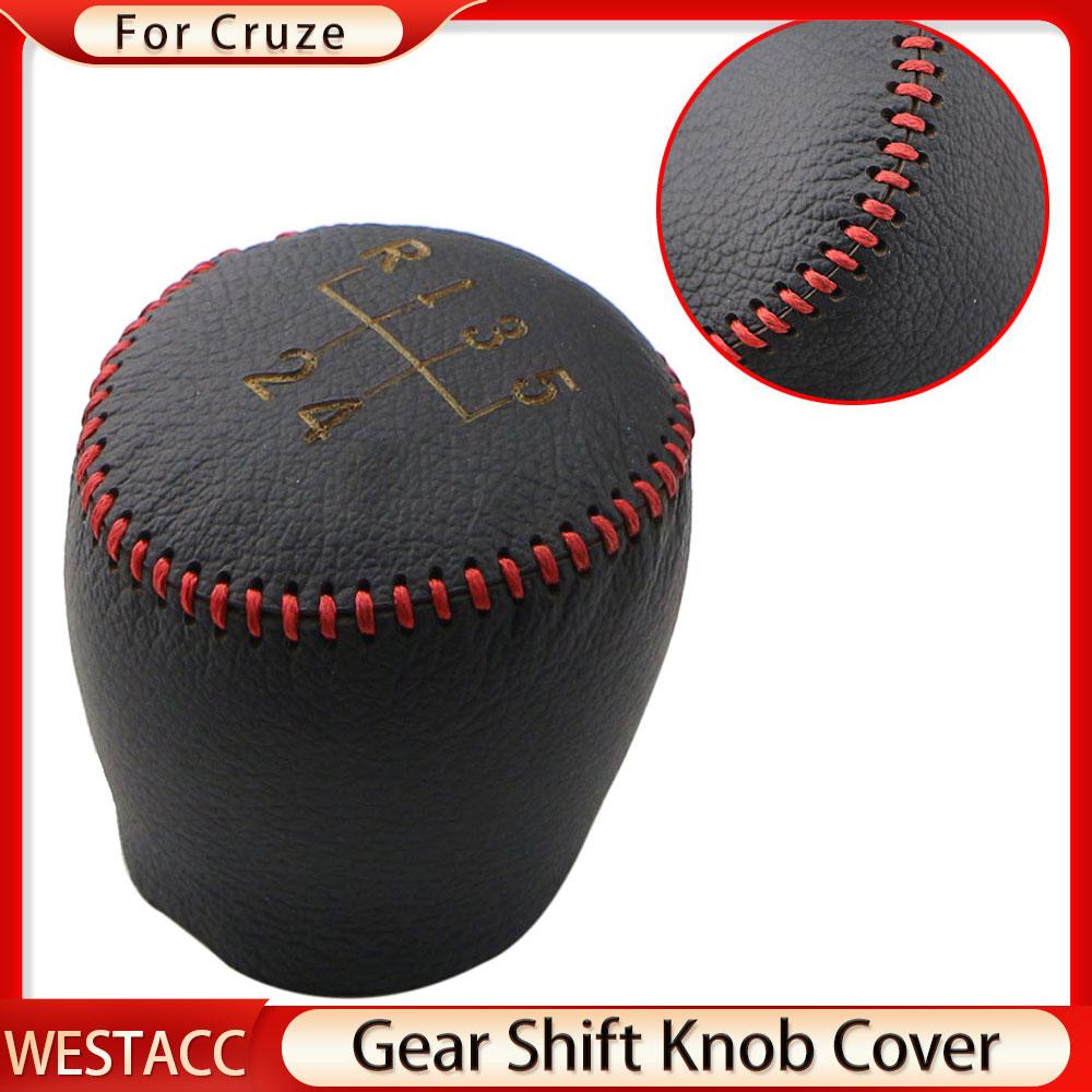 Manuelle 5- und 6-Gang-Schaltknauf-Handbremsabdeckung aus echtem Leder für Chevrolet Cruze Limousine Schrägheck 2008–2014 MT