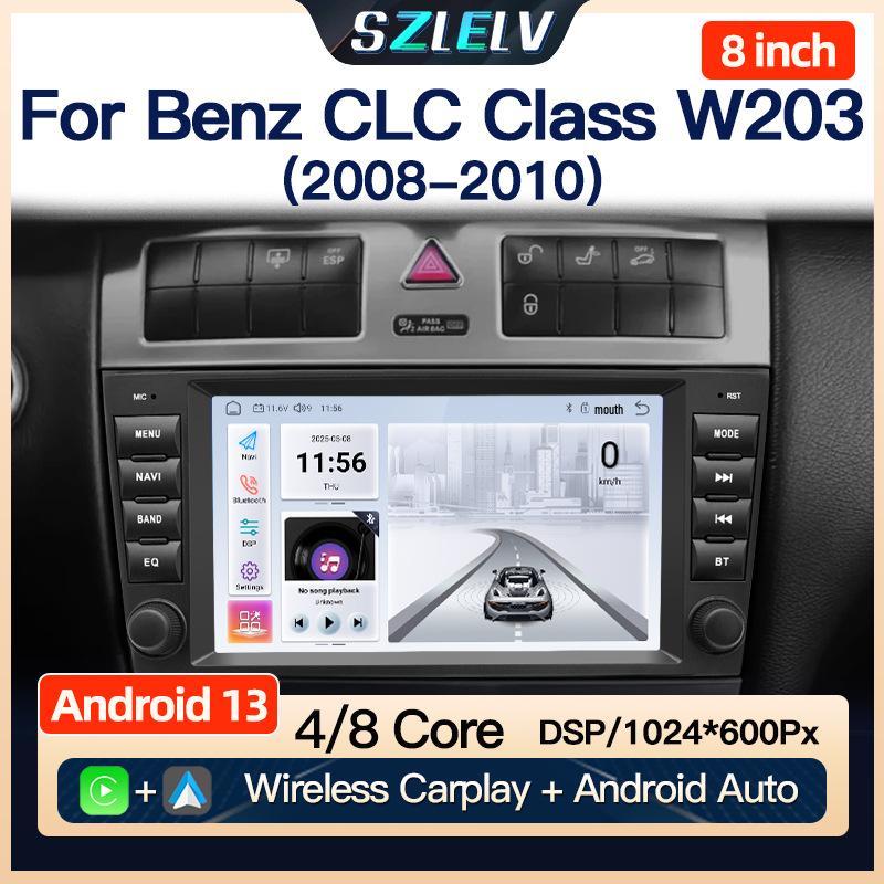 Compatible with Mercedes-Benz CLC-Class W203 Central Control Navigation Screen & Reversing Camera Radio Player