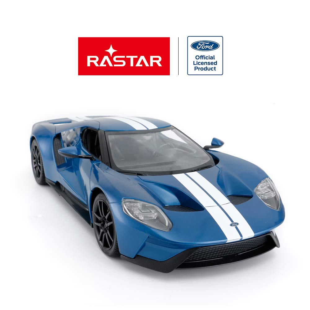 Rastar RC Car 114 Scale Ford GT RC Radio Control Car for Kids, with Manually Openable Doors, Blue, 2.4GHz