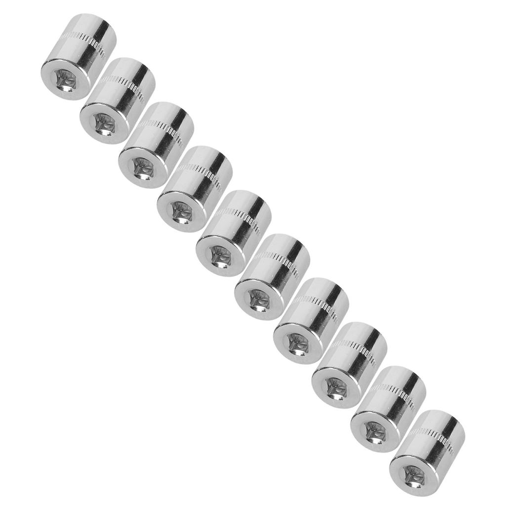 Essential Short Socket Spanner 1/4Inch Drive 6 Point Metric 4mm-14mm Selection for Profession Use Mechanical Repair Tool