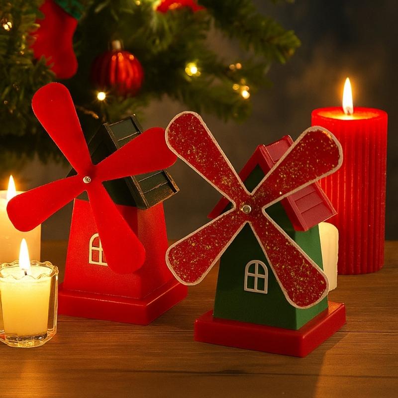 Rotating Windmill House Silicone Mould Craft Supplies Easy Use Casting Tools For Kids Room Ornaments