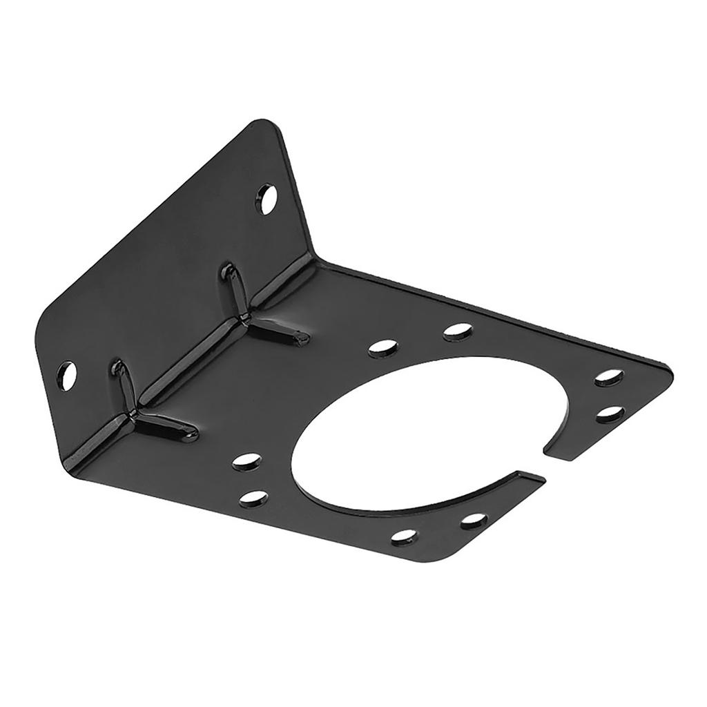 Black Metal Mounting Bracket Holder for 7 Pin Caravan Towing Trailer Connector Plug Socket