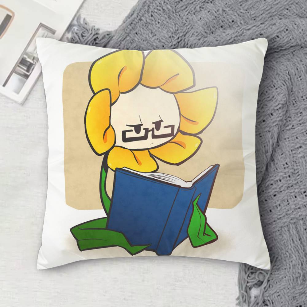 UUndertale Doublesided Printed Square Decorative Cushion Cover for Sofa Living Room Home Decor