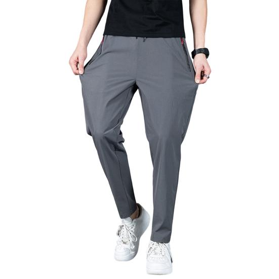 

Long Pants Breathable Fabric All Match with Pocket Trendy Sports Men Streetwear for 2XL сірий