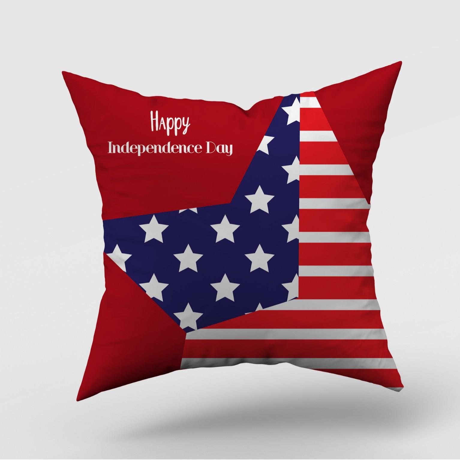 

New American Independence Day Pillow Cover American Logo Outdoor Home Ornament Pillow Cushion Cover Premium Durable 45*45cm