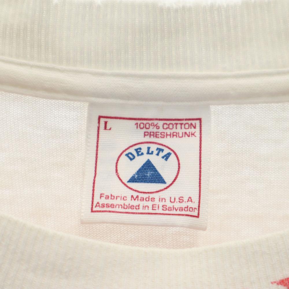 Delta 90er Jahre Alte amerikanische Flagge hergestellt in den USA Sterne und Streifen Kurzarm T-Shirt Herren Gebraucht