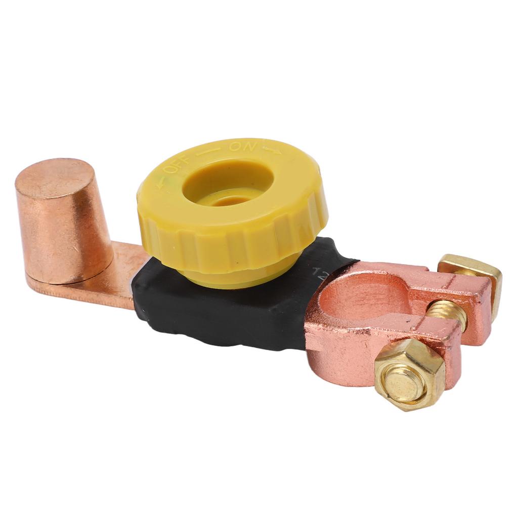 Power Battery Disconnect Switch Negative Terminal ABS Brass for 6V 12V 24V Cars RVs ATVs