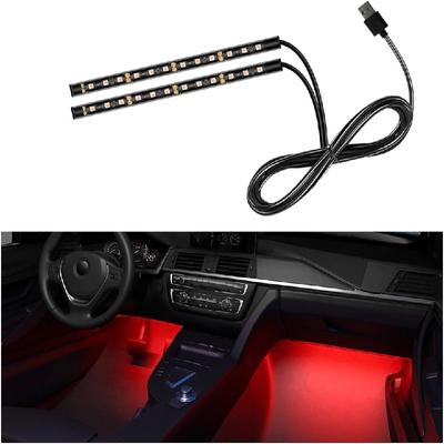 LED signálne svetlo interiéru auta s USB zapaľovačom cigariet v aute, náladové svetlo, zásuvka na prístrojovej doske auta, interiér