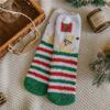 New Christmas Socks Coral Fleece Winter Plush Thickened Warm Confinement Floor Socks Men and Women Couple Socks Sleep Socks Gift