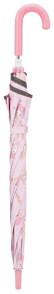 Skater Sanrio My Melody Big Ages Manual UV 8 Suitable for Sun and Children's Parasol, 50cm, Ribbon, 7-8, 115-125cm, Finger-Pinch-Resistant, Opening,