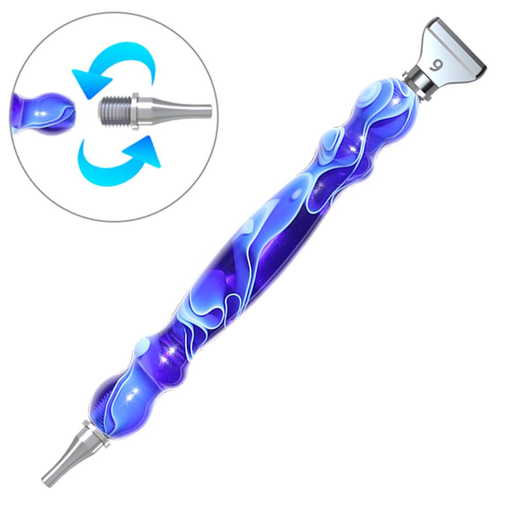 Special-shaped Resin Diamond Painting Pen Multi-placer Alloy Replacement Pen Heads Point Drill Pens Glue Clay DIY Nail Art Tool