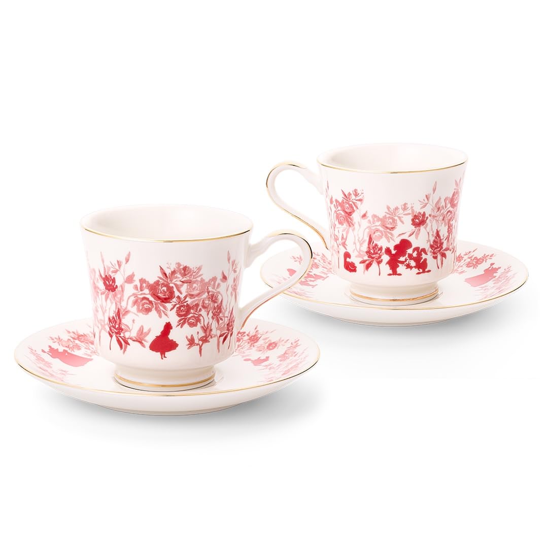 

Дисней в паре фарфоровых чашек и блюдец в специальной официальной коробке Диснея Алиса в Стране чудес . Популярный Идеальный [Кейуно] Алиса в Стране чудес .