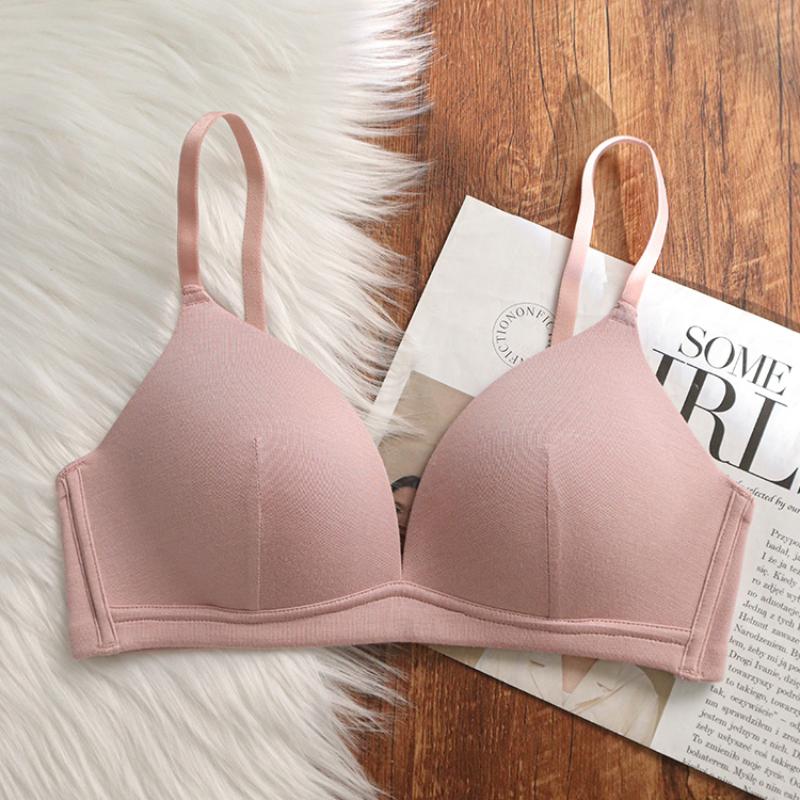 

Новое бесшовное женское нижнее белье, сексуальный бюстгальтер Push Up с глубоким V-образным вырезом, беспроводное нижнее белье карамельного цвета с регулируемым ремешком, удобный бюстгальтер L розовый