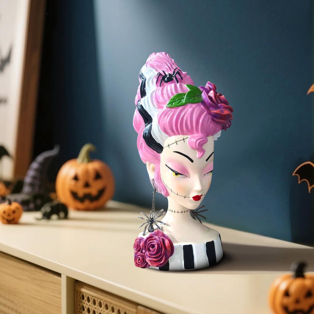 Halloween Pinks Funny Weird Bride Bust Decoration Fun Desktop Ornaments