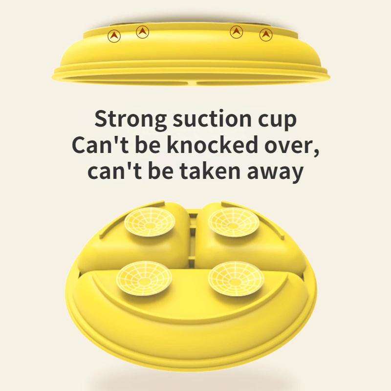 Baby Silicone Dining Plate Kids Feeding Plate Sucker Bowl Children Dishes Toddler Training Tableware