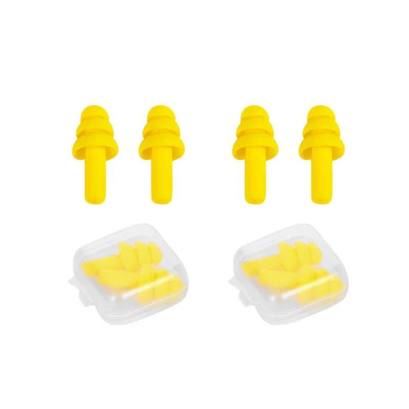 5/2/1Pairs Soft Silicone Earplugs Comfort Noise Reduct Earplugs Protective Sleep Reusable Waterproof Swimming Ear Plug With Box