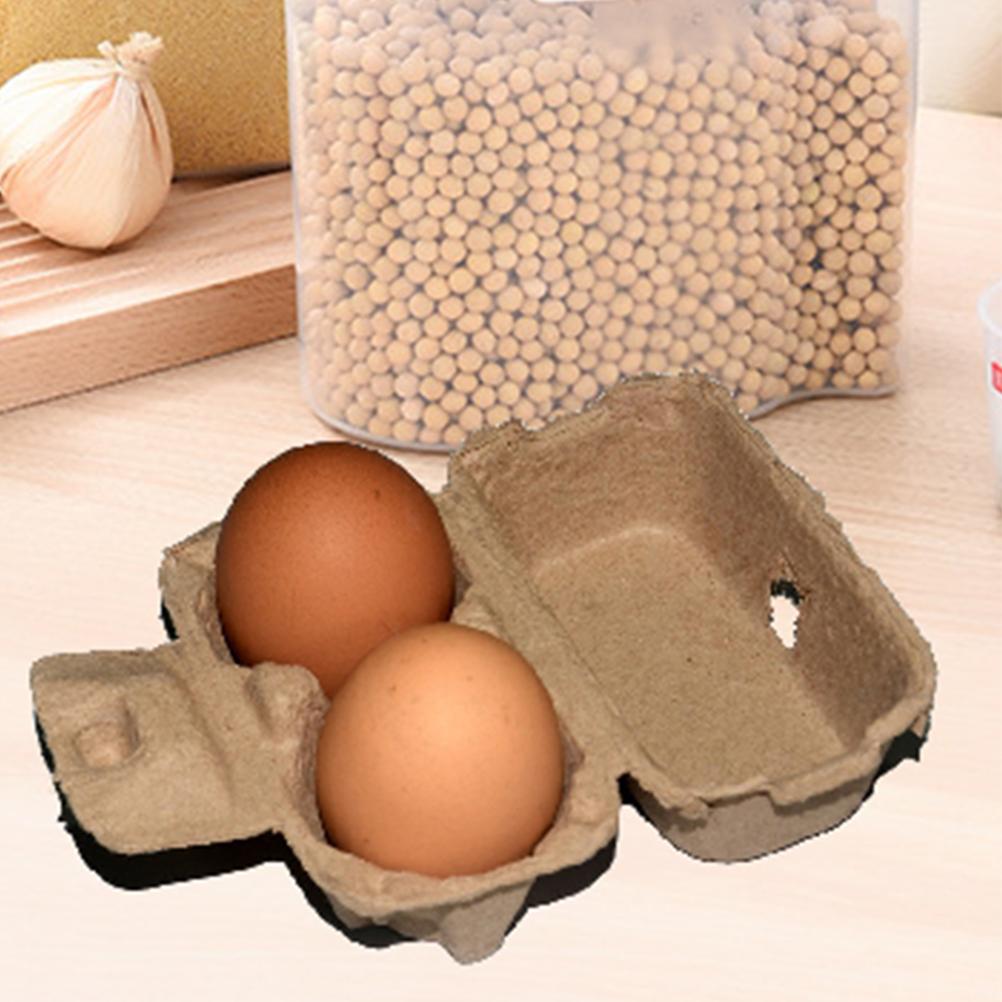 25 Unidades Cartones de Huevos de Pulpa de Papel Para Almacenamiento Organizador Con Tapa Accesorios para Frigorífico Cocina Gabinete Contenedor Caja de Huevos