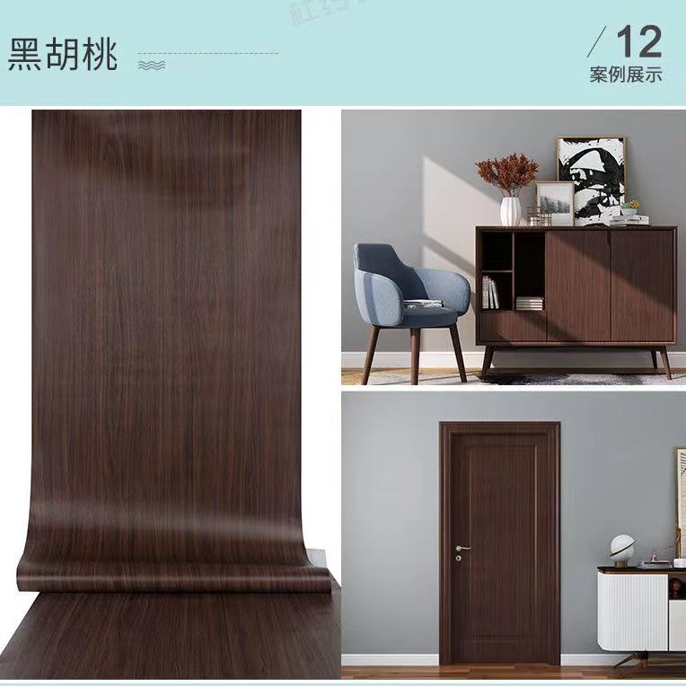 Thickened Wood Grain PVC Waterproof Sticker Cabinets Desktop Door Furniture Refurbished Decorative Film Self-adhesive Wallpaper