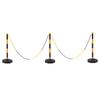 6 Pcs Traffic Cones with Fillable Base Yellow Delineator Post Cone Parking Pole with 6.6in Chains Adjustable Construction Cones