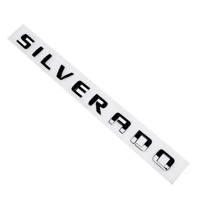 41CM ABS for Chevrolet Silverado 1500 2500HD 3500 Car Tail Letter Stickers Emblem Car Rear Trunk Logo Badge Exterior Decoration