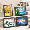 Creative 3D Micro Van Gogh Painting Frame Building Blocks Set Craft Kit Ornament Christmas Gift Adults Kids Exquisite Box