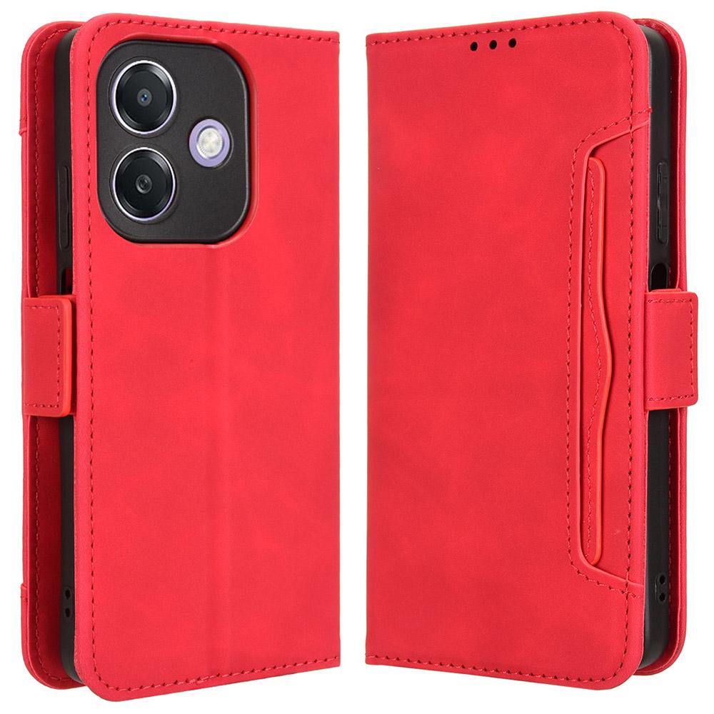 Für Oppo A3 4G/A3 5G/A3x 4G/A3x 5G/A40M 4G/A40 4G/A3i 5G/A60 5G Lederhülle Handy-Brieftaschen-Abdeckung mit mehreren Kartenfächern