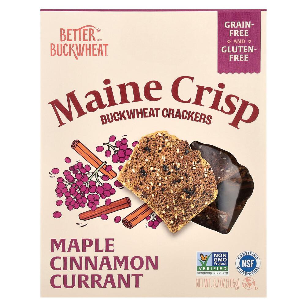 iHerb Main Crisp Buckwheat Crackers, Maple Cinnamon Currant, 105g (3.7oz) - 2 Pack