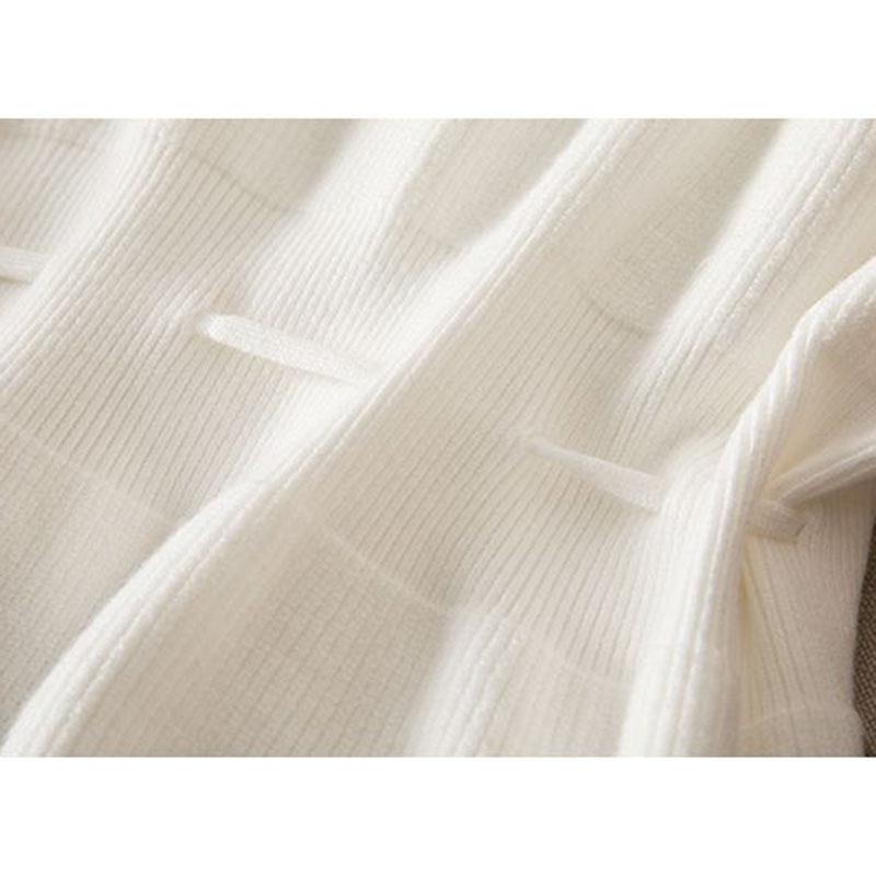 Blue Knit Vest Drawstring Waistband Design Ruffle Hem Sweet Women Pullover Sweater Simple Casual Sleeveless Coat Commuting Fall