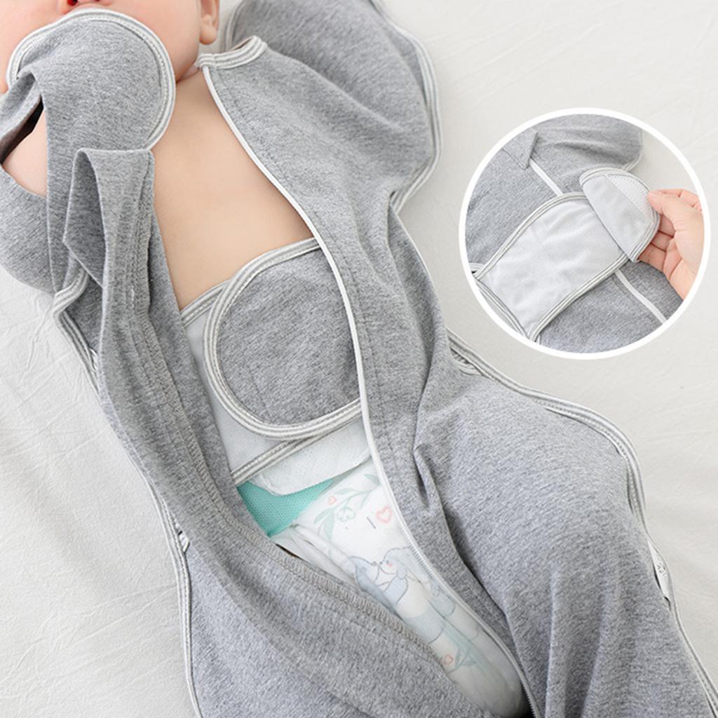 Wickeltücher für Neugeborene von 0–9 Monaten, Übergangs-Wickelsack für Neugeborene, Frühchen, mit Reißverschluss, Schlafsack für Kleinkinder, 1,0 TOG, Schlafsack für Babys, groß