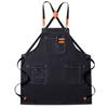 Kitchen Cotton Work Apron Thick Canvas Floral Apron Barbecue Milk Tea Shop Restaurant
