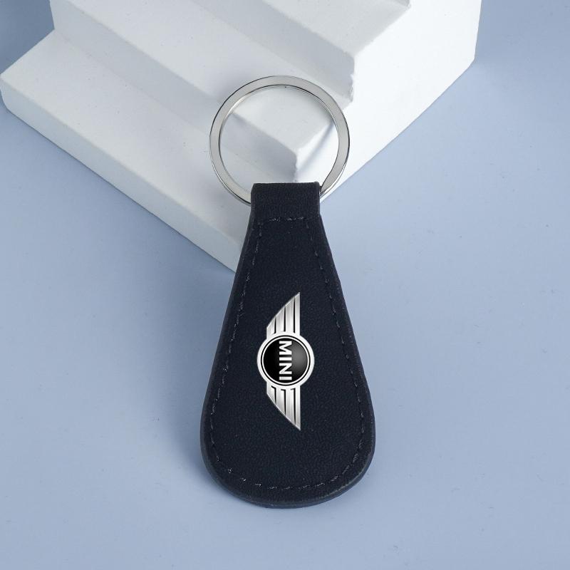 Leather Car Key Chain Rings Business Keyring For BMW Mini Cooper R50 R53 R55 R56 R60 R61 F54 F55 F56 Keychain Auto Accessories pwaxk99