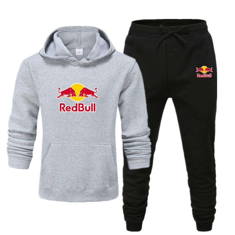Red Bull Men/women Sportswear Sets Spring Autumn Brand Hooded Sweatshirt Casual Tracksuit Men 2 Piece Hoodies + Pants Men Clothing