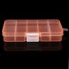 Kunststoff 10 Slots verstellbare Schmuck Aufbewahrungsbox Fall Handwerk Organizer Perle