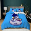King-Sized Dimensionsd Dimensions Carton Astronaut Soft Duvet Cover - Microfiber, Space Theme featuring Star Mon Patern, Ful & Twin Sized Dimensions