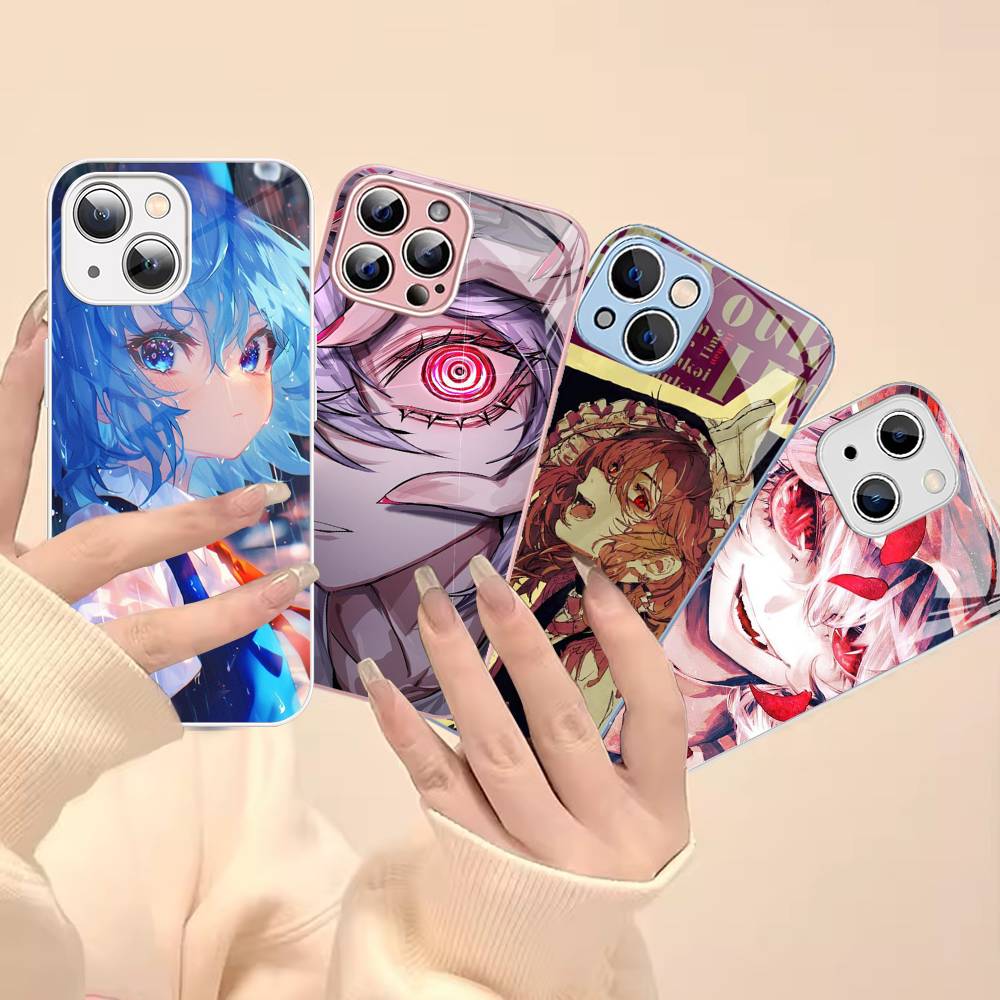 Classic Game Touhou Project Tempered Glass For Iphone 14 13 12 11 Pro Mini XS MAX 14Plus X XS XR Cover