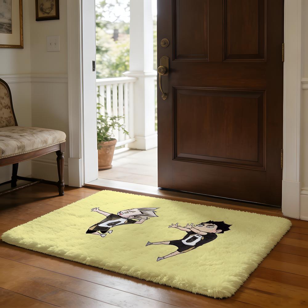 Anime Cool HHaikyuU Floor Mat Soft Flannel Absorbent Mat Non-Slip Rug Home Bedroom Bathroom