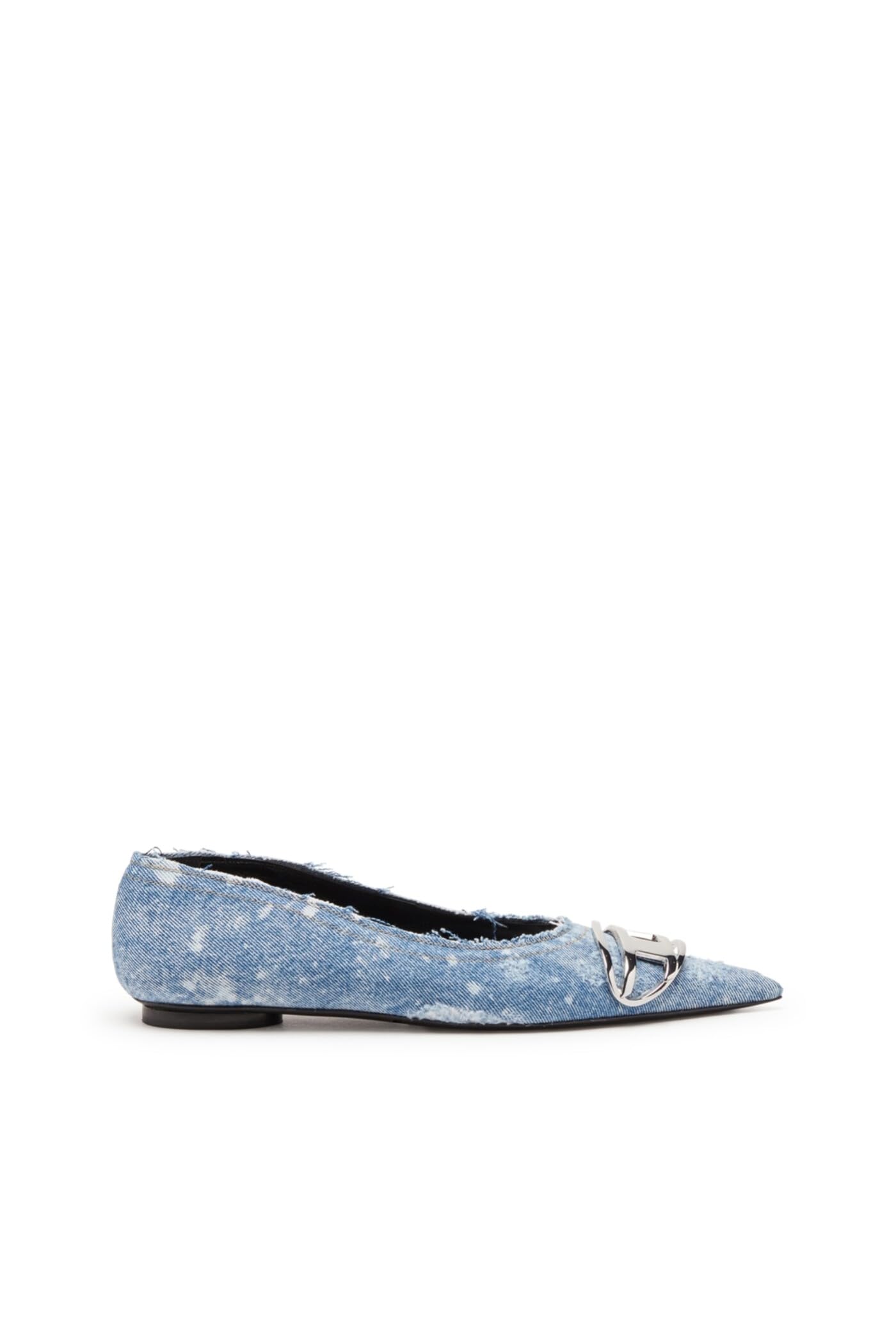 

Flat Denim Pumps Y03452PS288 Size 36 Indigo Blue T6348 [Diesel] Women s