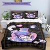 3pcs Kuromi's Enchanted Bottle Printed Bedding Set, Soft and Comfortable Quilt Cover for Bedroom, Guest Room (Not Included).S053