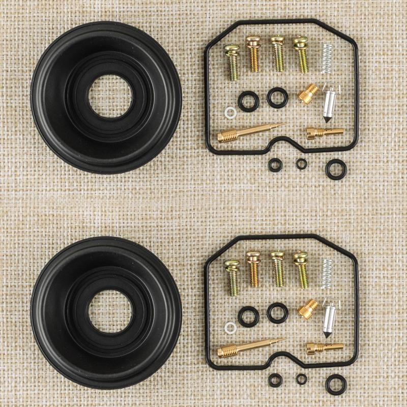 2sets Carburetor Repair Rebuild kit Plunger Diaphragm fit for Kawasaki KAF450 B1 Mule 1000 UTV 88