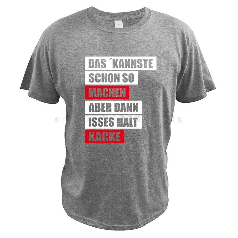 That Can Do So But Then Stop It Poop Tshirt German Text Funny Crew Neck High Quality 100 Cotton Short Sleeves