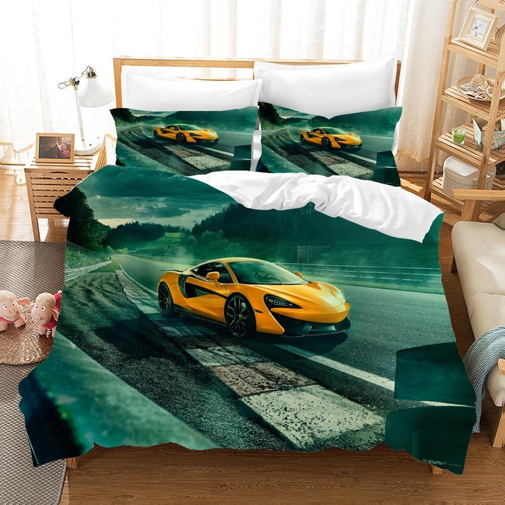 Racing Cars Bedding Set 3D Printed Duvet Cover Extreme Sports Home Decor Bedclothes For Adult Teen Boys Home Textiles