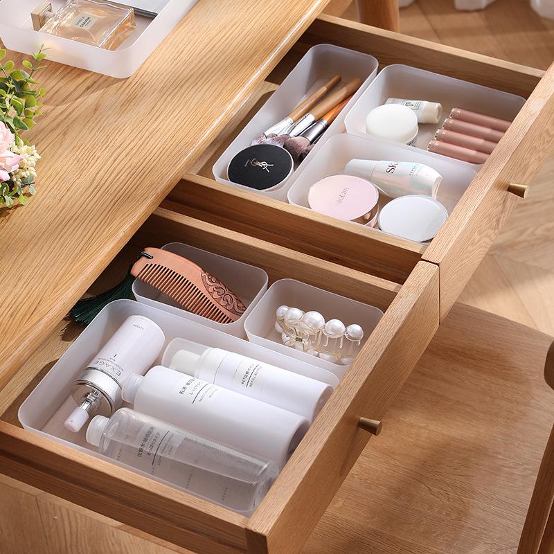 Kitchen Utensil & Cosmetic Organizer: Knife Fork Spoon Drawer Divider, Chopstick Holder, Lipstick Jewelry Storage Box.